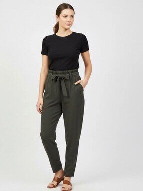 Athleta Skyline Pants II paper bag waist tie